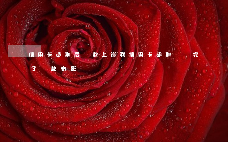 信用卡逾期后還款上岸(我信用卡逾期過還完了貸款有影響嗎)
