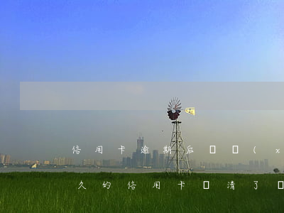 信用卡逾期后陸續(xù)還可以嗎(逾期很久的信用卡還清了還能繼續(xù)用嗎?)