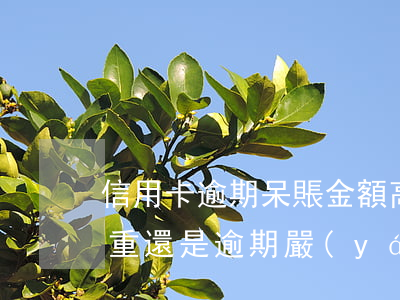 信用卡逾期呆賬金額高嗎 呆賬嚴(yán)重還是逾期嚴(yán)重