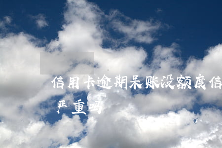 信用卡逾期呆账没额度(信用卡5000呆账严重吗)