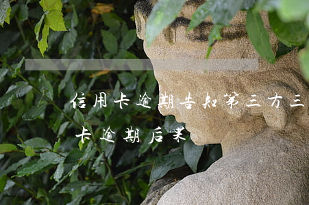 信用卡逾期告知第三方(三個(gè)月信用卡逾期后果)