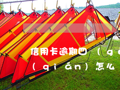 信用卡逾期四個(gè)月沒(méi)錢(qián)怎么處理-沒(méi)錢(qián)還信用卡逾期了怎么辦