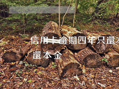 信用卡逾期四年只還本金(信用卡逾期四年只還本金)
