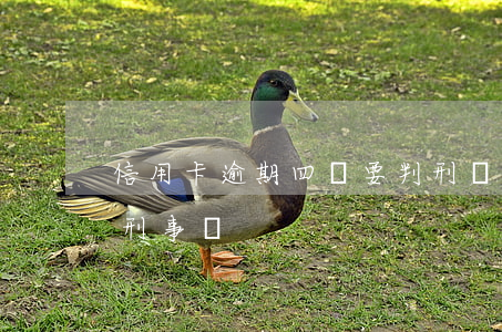信用卡逾期四萬要判刑嗎(信用卡逾期四萬夠刑事嗎)