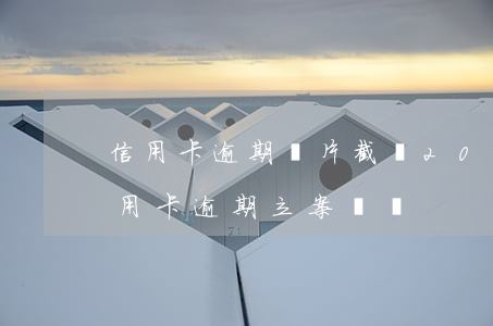 信用卡逾期圖片截圖2021(2021年信用卡逾期立案標準)