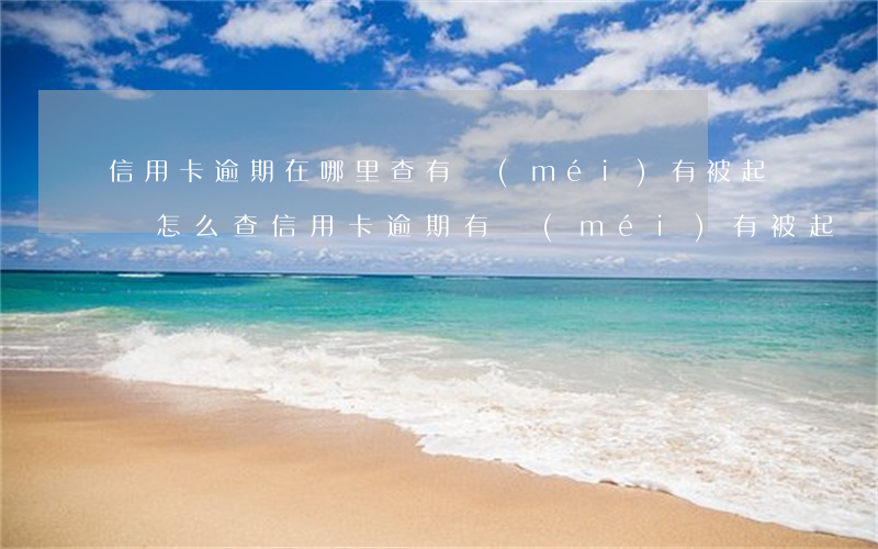 信用卡逾期在哪里查有沒(méi)有被起訴 怎么查信用卡逾期有沒(méi)有被起訴