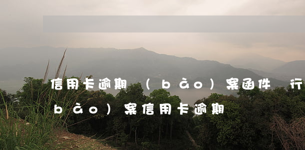 信用卡逾期報(bào)案函件(銀行會報(bào)案信用卡逾期)
