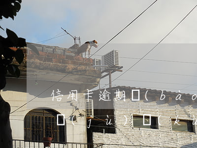 信用卡逾期報(bào)金融數(shù)據(jù)庫(kù)什么結(jié)果 銀行會(huì)報(bào)案信用卡逾期