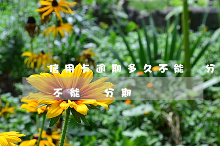 信用卡逾期多久不能辦分期(信用卡逾期多久不能辦分期)
