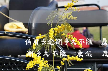 信用卡逾期多久不能還最低額度-信用卡逾期多久不能還最低額度了
