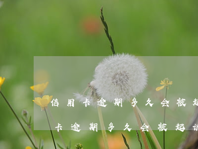 信用卡逾期多久会被起诉坐牢多长时间(信用卡逾期多久会被起诉坐牢多长时间)