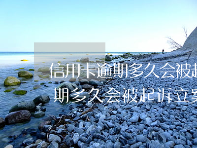信用卡逾期多久会被起诉立案成功 信用卡逾期多久会被起诉立案成功呢