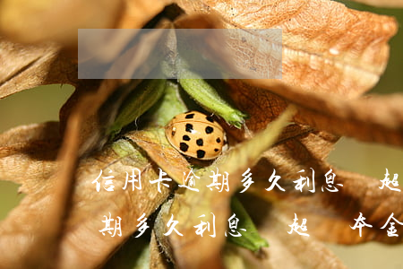 信用卡逾期多久利息會超過本金-信用卡逾期多久利息會超過本金呢