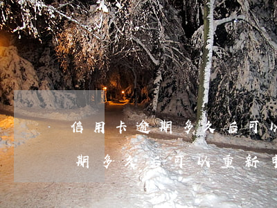 信用卡逾期多久后可以重新申請-信用卡逾期多久后可以重新申請分期還款