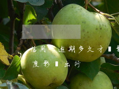 信用卡逾期多久才會影響出行(逾期到什么程度影響出行)