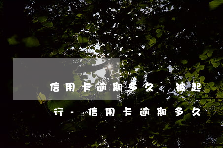 信用卡逾期多久會被起訴強制執(zhí)行-信用卡逾期多久會被起訴強制執(zhí)行視頻