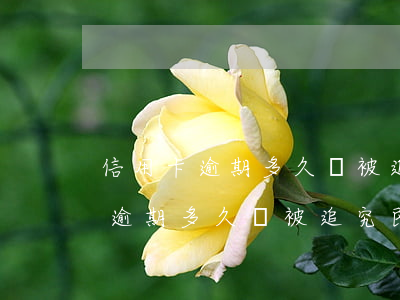 信用卡逾期多久會被追究民事責任-信用卡逾期多久會被追究民事責任呢