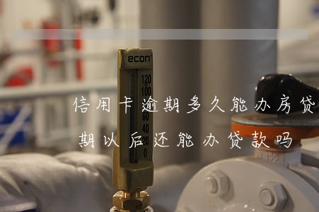 信用卡逾期多久能办房贷(信用卡逾期,房贷逾期,以后还能办贷款吗)