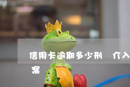 信用卡逾期多少刑偵介入(信用卡逾期刑事立案標準)