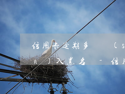 信用卡逾期多長時(shí)間會進(jìn)入黑名單-信用卡逾期多長時(shí)間會進(jìn)入黑名單里