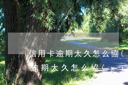 信用卡逾期太久怎么協(xié)商(信用卡逾期太久怎么協(xié)商分期)