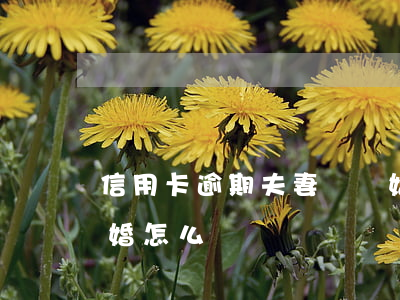 信用卡逾期夫妻沒離婚(信用卡逾期夫妻沒離婚怎么還)
