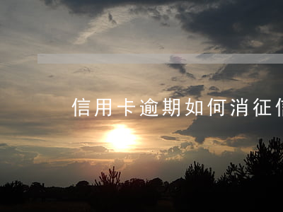 信用卡逾期如何消征信-征信逾期 信用卡
