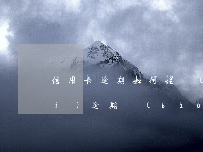 信用卡逾期如何理財(cái)(理財(cái)逾期報(bào)警有用嗎)