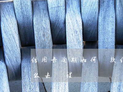 信用卡逾期如何還款(信用卡逾期了還完了怎么去處理)