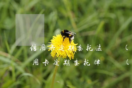 信用卡逾期委托法務協(xié)商費用(信用卡逾期委托律師協(xié)商)