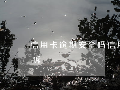 信用卡逾期安全吗(信用卡逾期安全吗会被起诉)