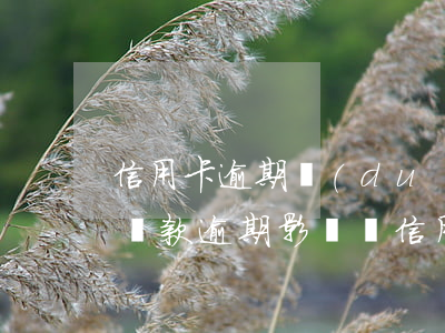 信用卡逾期對(duì)已辦房貸影響大嗎 貸款逾期影響辦信用卡嗎