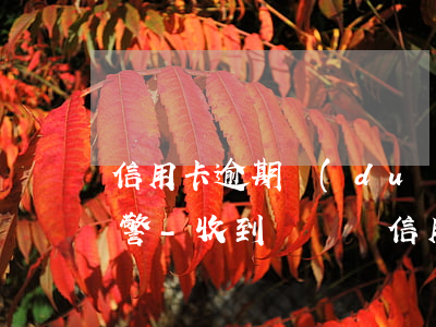 信用卡逾期對(duì)方已報(bào)警-收到電話說信用卡逾期