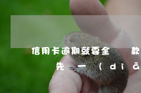 信用卡逾期就要全額還款(信用卡逾期要求全額還,先還一點(diǎn)會(huì)起訴嗎)