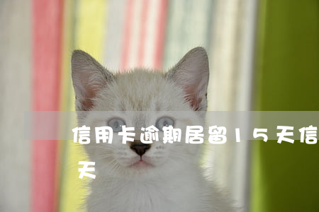 信用卡逾期居留15天(信用卡逾期居留15天)