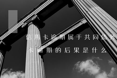 信用卡逾期属于共同债务吗(贷款逾期与信用卡逾期的后果是什么)