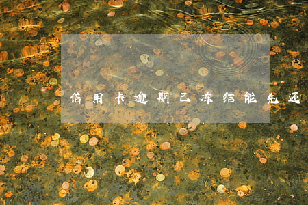 信用卡逾期已冻结能先还一部分吗