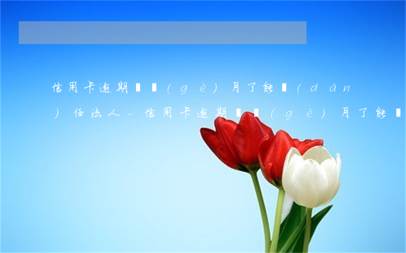 信用卡逾期幾個(gè)月了能擔(dān)任法人-信用卡逾期幾個(gè)月了能擔(dān)任法人代表嗎