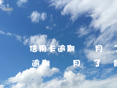 信用卡逾期幾個月還了還能不能用-信用卡逾期幾個月還了還能不能用了