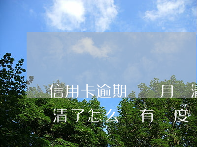 信用卡逾期幾個月還清(信用卡逾期幾個月還清了怎么還有額度)