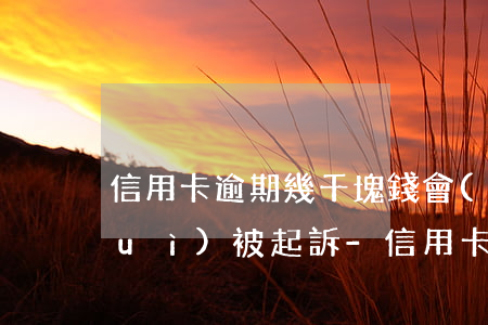 信用卡逾期幾千塊錢會(huì)不會(huì)被起訴-信用卡逾期幾千塊錢會(huì)不會(huì)被起訴呢