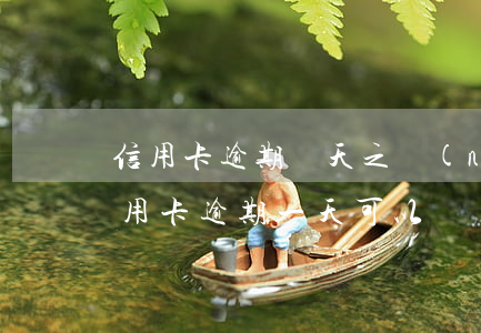 信用卡逾期幾天之內(nèi)還沒事(我信用卡逾期一天可以嗎)