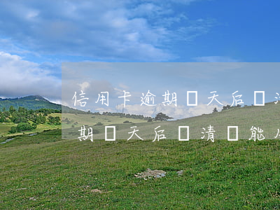 信用卡逾期幾天后還清還能用嗎-信用卡逾期幾天后還清還能用嗎知乎