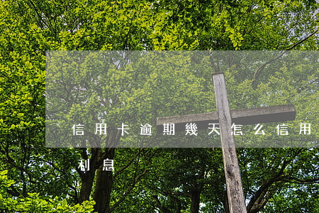 信用卡逾期幾天怎么(信用卡逾期幾天怎么算利息)