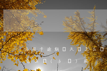 信用卡逾期幾天會怎么樣-信用卡逾期4天怎么補(bǔ)救