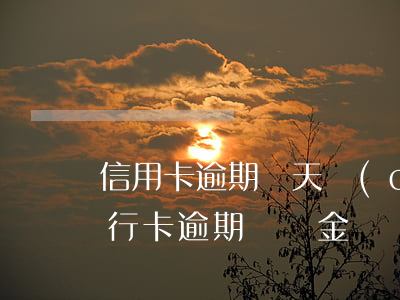 信用卡逾期幾天產(chǎn)生違約金(銀行卡逾期違約金)