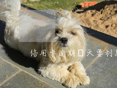 信用卡逾期幾天要利息嗎