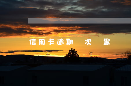 信用卡逾期幾次為黑戶