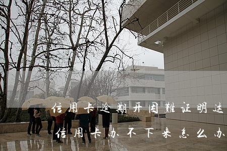 信用卡逾期开困难证明这么难吗(有过逾期办信用卡办不下来怎么办)