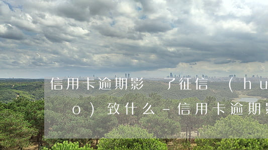信用卡逾期影響了征信會(huì)導(dǎo)致什么-信用卡逾期影響了征信會(huì)導(dǎo)致什么后果